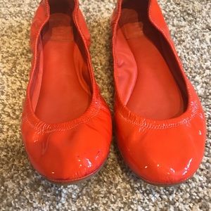 Tory Birch Orange Red Flats